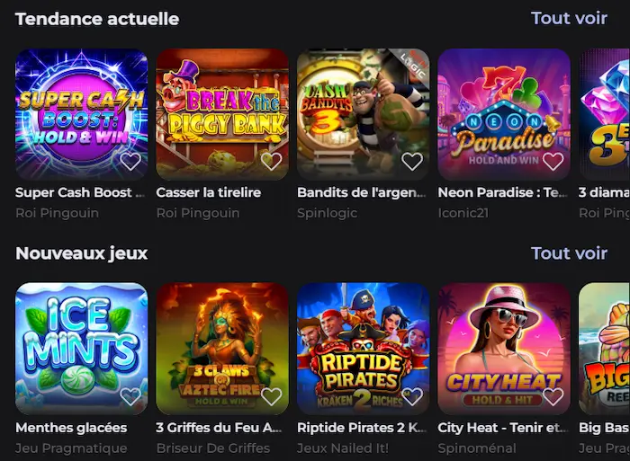 Memo Casino jeux